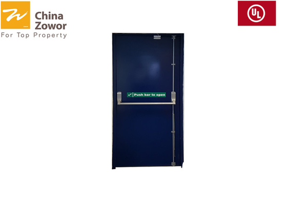 Flush Panel Steel Insulated 1 Hour Fire Rated Metal Doors/ Powder Coated Finish